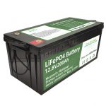 Bem vendida bateria rv de 2,56 kWh lifepo4 batteri 12v 200Ah 6000 ciclos