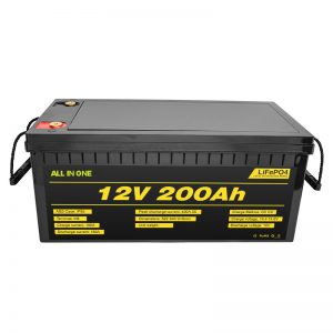 Bateria de 12V Lifepo4 de carro elétrico personalizável 12,8 V 200ah com bateria de 2000 ciclos de vidapo4