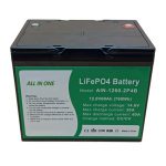 ALL IN ONE Bateria cilíndrica de lítio de 2.000 ciclos, 12v60Ah, para armazenamento de energia