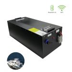 baterias LiFePO4 16S1P 48V 100Ah recarregáveis personalizadas flexíveis Akku para barcos e iates marítimos com Bluetooth