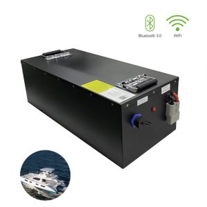 baterias LiFePO4 16S1P 48V 100Ah recarregáveis personalizadas flexíveis Akku para barcos e iates marítimos com Bluetooth