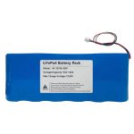 Bateria Lifepo4 9,6 V 12 AH 3S2P para postes de iluminação pública solar