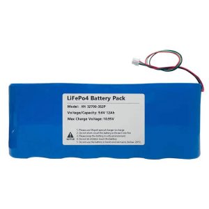Bateria Lifepo4 9,6 V 12 AH 3S2P para postes de iluminação pública solar